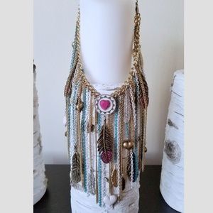 Betsey Johnson Bib Style Multi-Chain Necklace